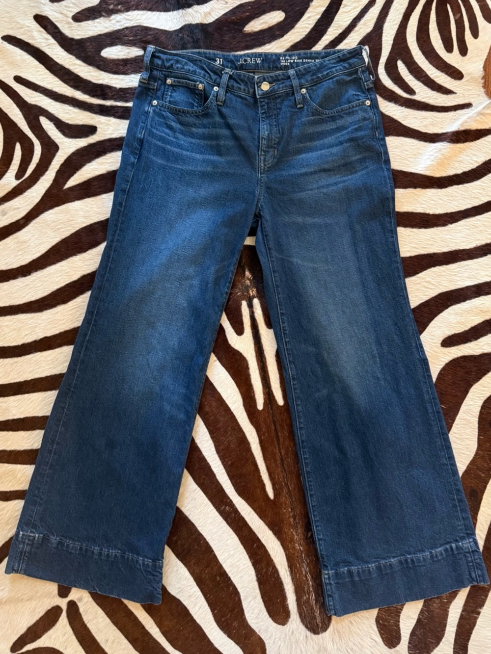 J.Crew Low Rise Wide Leg Jeans Size 31